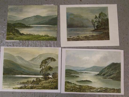 Appraisal: Keith Burtonshaw four watercolours of the lake district Grasmere and