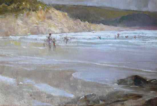 Appraisal: Arnold Beauvais - oil on board Crackington Haven Cornwall ex-studio