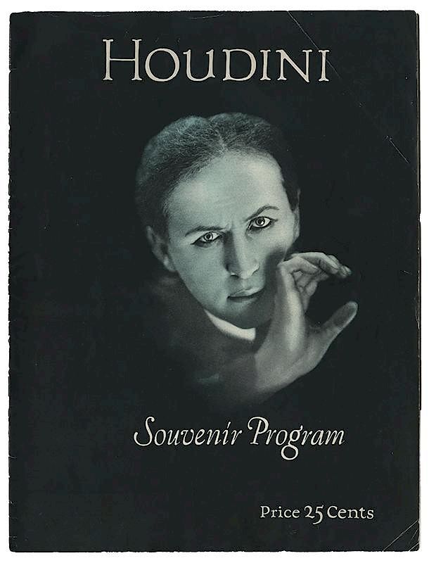 Appraisal: Houdini Final Tour Souvenir Program Houdini Harry Ehrich Weisz Houdini