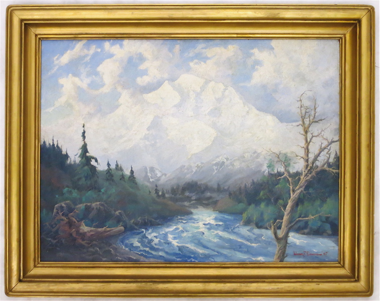 Appraisal: WILSON F ERSKINE OIL ON BOARD American th century Mt