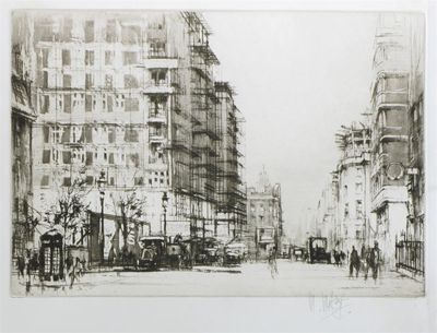 Appraisal: William Walcot - Marsham Street Westminter Signed Etching x cm