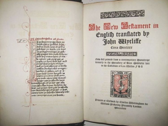 Appraisal: The New Testament in English translated by John Wycliffe circa