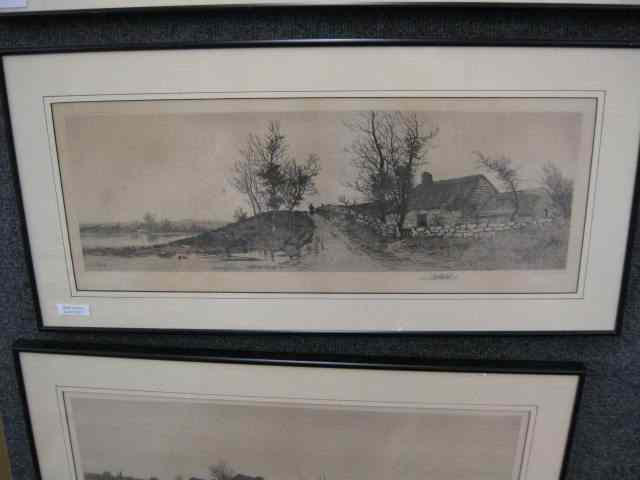 Appraisal: E L Field Etching of Cottage along the water ''