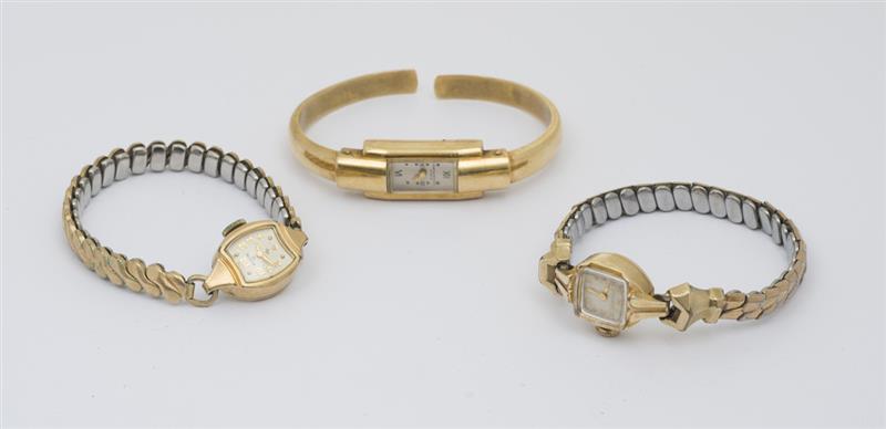 Appraisal: Baume Mercier Geneve k Yellow Gold Ladies Cuff Watch Together