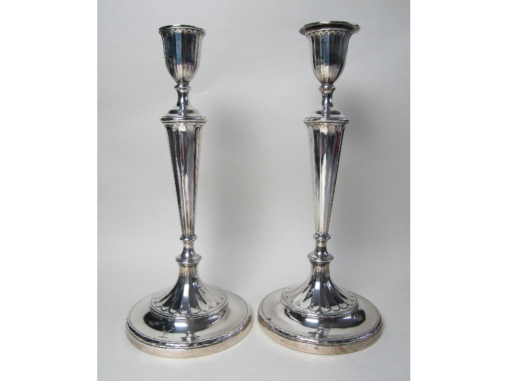 Appraisal: A pair of George III silver candl