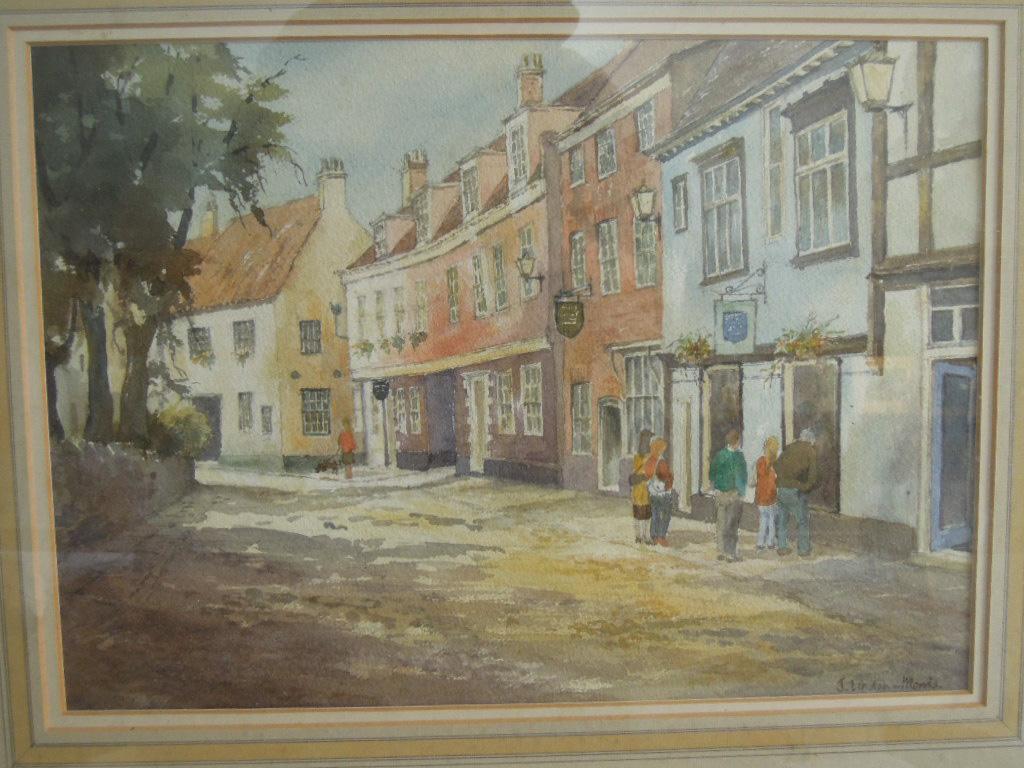 Appraisal: A collection of four watercolours including a view of a