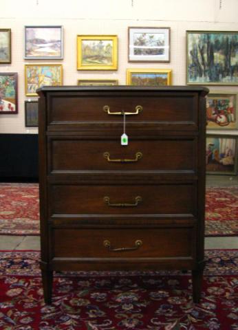 Appraisal: Vintage period style Hekman desk-secretary with three drawers double hinged