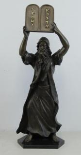 Appraisal: Judaic Bronze Moses Holding Commandments From a Lawrence NY estate