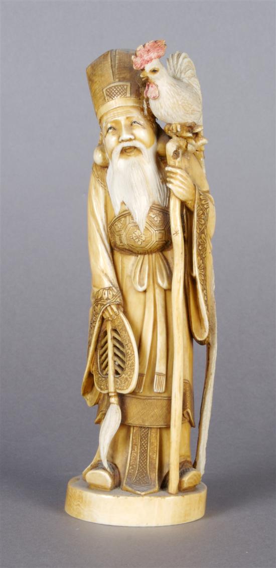 Appraisal: A Japanese Carved Ivory Figure Height inches