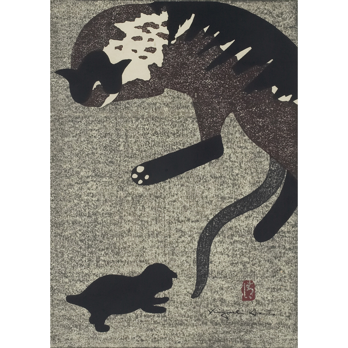 Appraisal: Kiyoshi Saito Japanese - ''Mother Love '' woodcut '' x