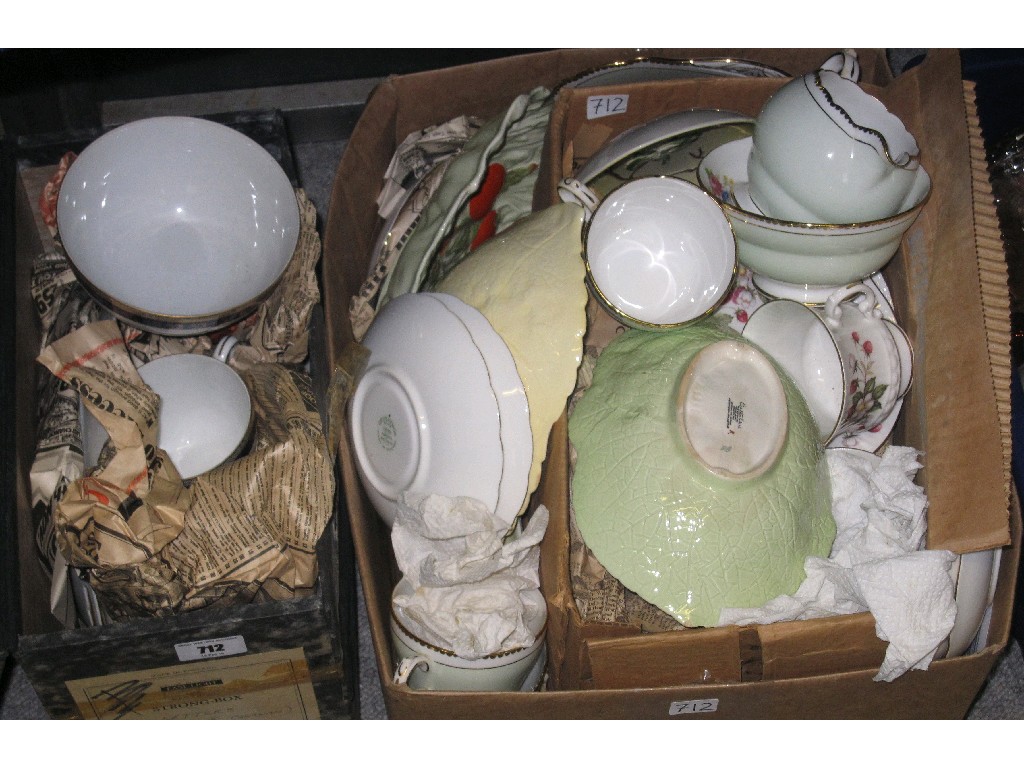 Appraisal: Lot comprising two boxes of assorted ceramics to include Carlton