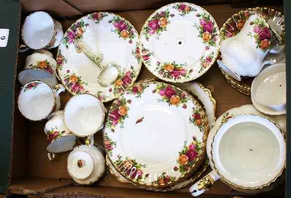 Appraisal: Royal Albert Old Country Roses Tray comprising of Tea Pot