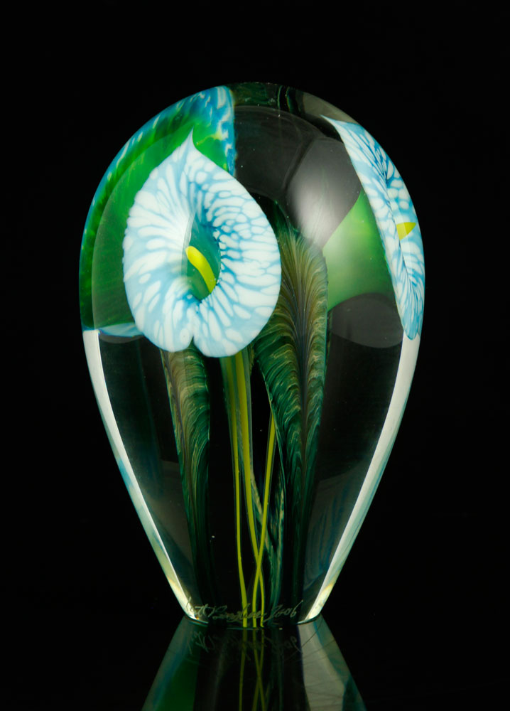 Appraisal: - Bayless Calla Lily Paperweight Scott Bayless Lotton Studies calla