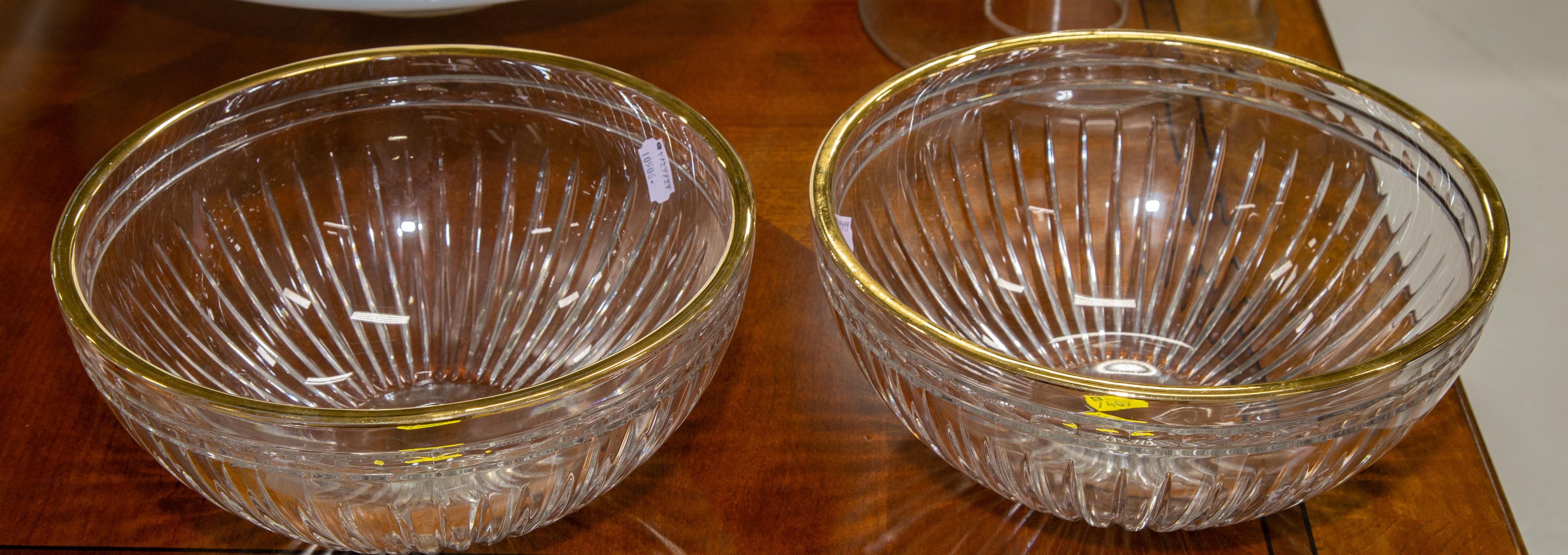 Appraisal: A PAIR OF WATERFORD MARQUIS PATTERNED BOWLS Late th century