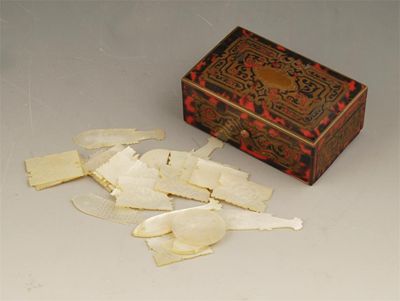 Appraisal: A late th century French buhl sealing wax box with