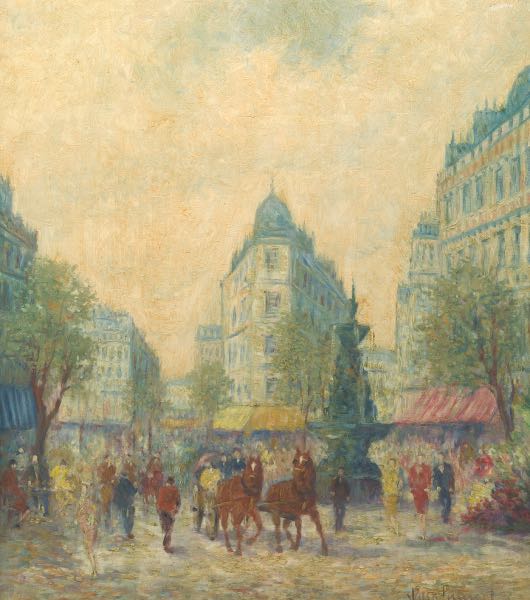 Appraisal: HANS NOWAK GERMAN - x Place St Michel Oil on