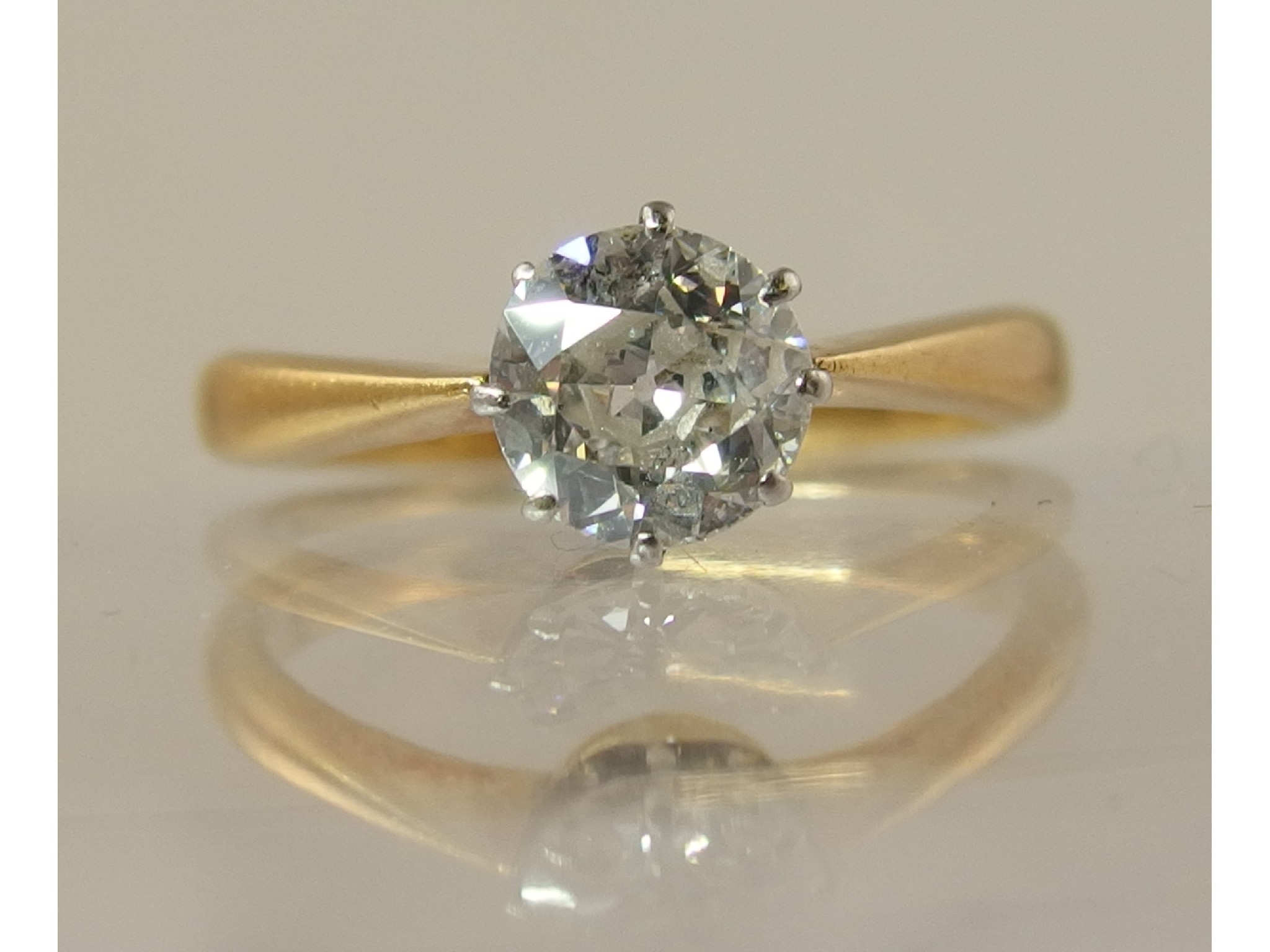 Appraisal: A solitaire old cut diamond ring of approx ctsin a