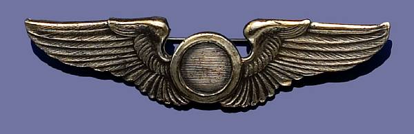 Appraisal: A 's Army Observer's wing In silver with rough finish