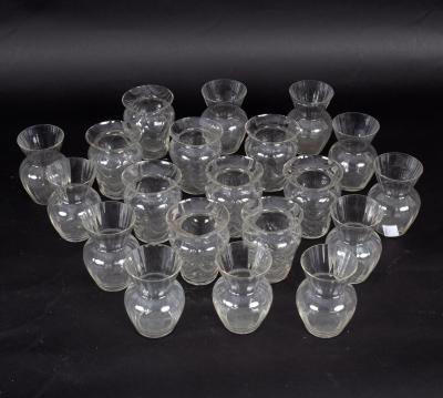 Appraisal: Twenty small blown glass posy vases in two styles cm