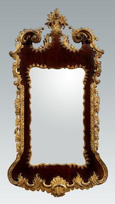 Appraisal: Fine Chippendale looking glass carved and parcel gilt broken scroll