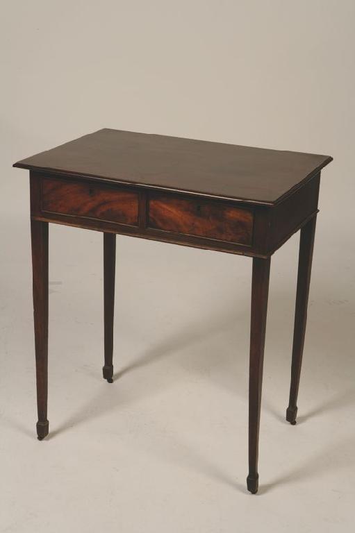 Appraisal: A GEORGE III MAHOGANY SIDE TABLE the rectangular top with