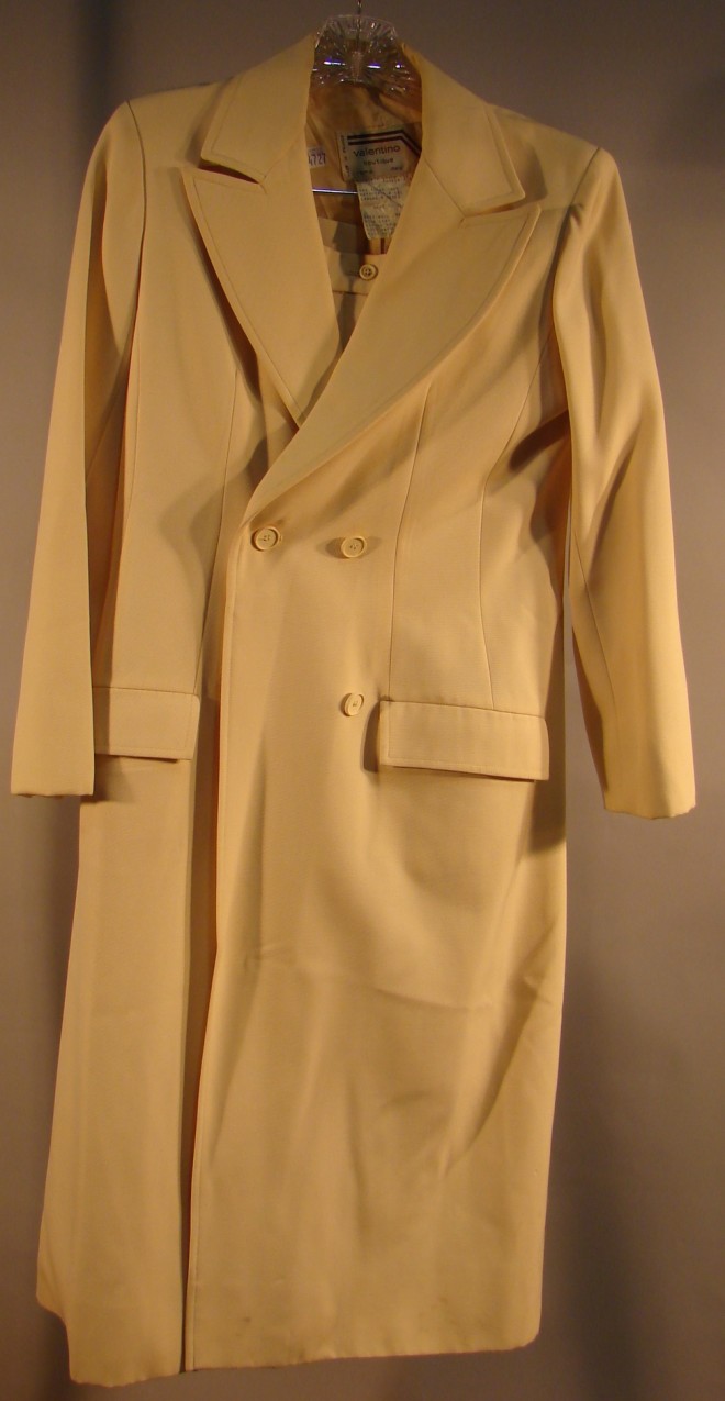 Appraisal: VALENTINO Nan Duskin Wool Three-quarter length jacket with skirt suit