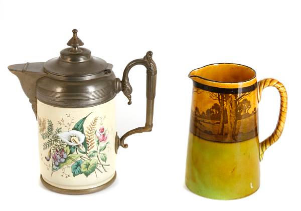 Appraisal: A group of two steins comprising a Royal Doulton jug