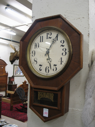 Appraisal: AN AMERICAN SCHOOL HOUSE REGULATOR WALL CLOCK Sessions Clock Co