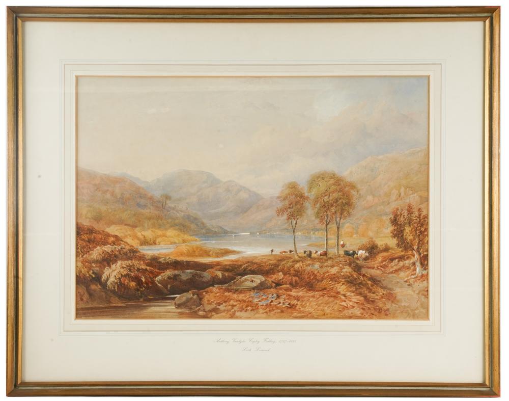 Appraisal: ANTHONY VANDYKE COPLEY FIELDING - Loch Lomond watercolor on paper