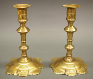 Appraisal: Pr Queen Anne Candlesticks A Pair of th Century Queen