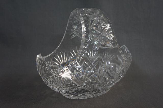 Appraisal: Lead Crystal Bridal Wedding Basket 's Made in Poland -