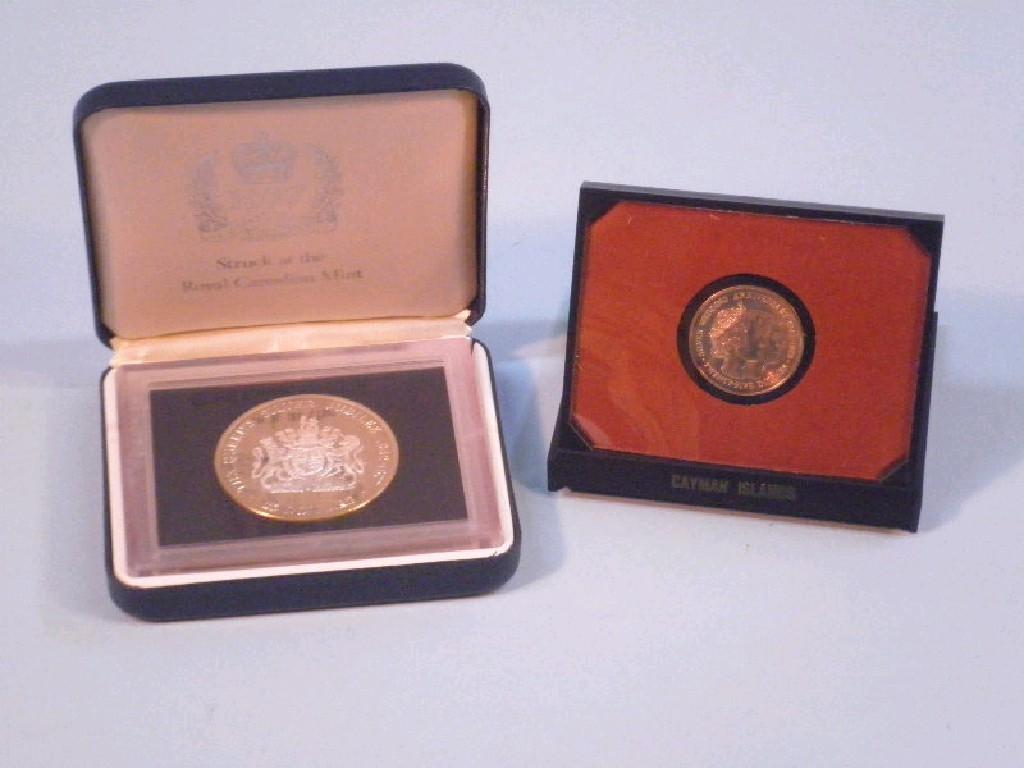 Appraisal: Cayman Islands A gold proof twenty five dollar cased and