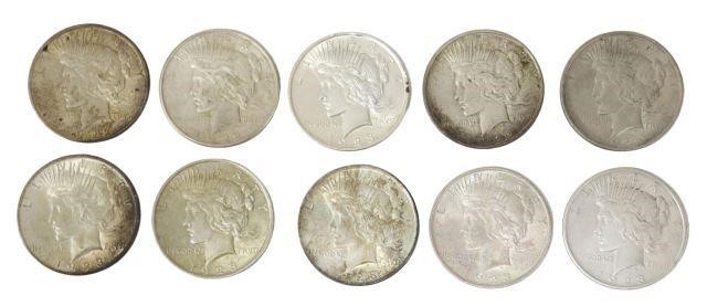 Appraisal: lot of U S Peace Silver Dollars D S