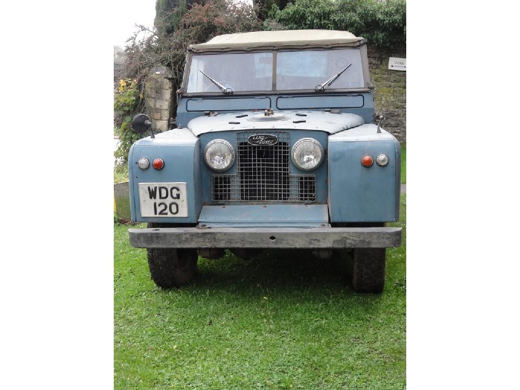 Appraisal: Land Rover Registration WDG blue canvas tilt cc engine registered