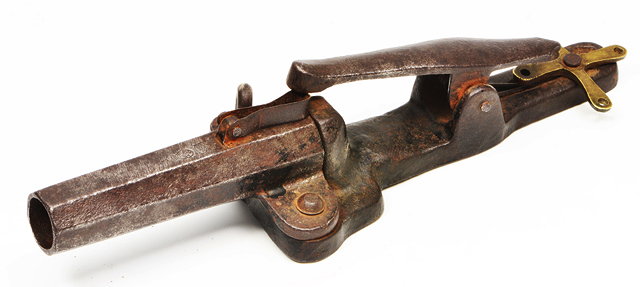 Appraisal: A TH CENTURY LIEGE CAST IRON AND STEEL POACHERS GUN