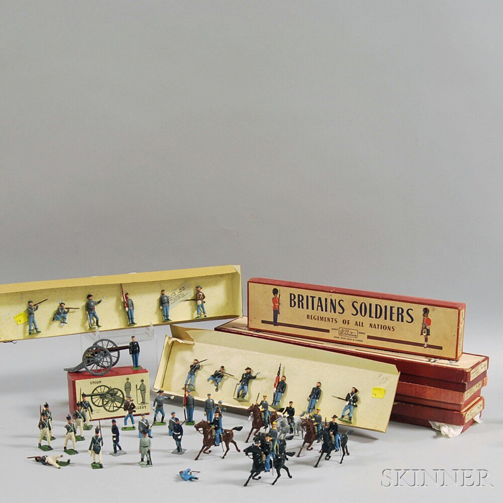 Appraisal: Seven Britains Ltd Painted Lead U S Civil War Figures