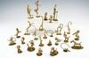 Appraisal: BRASS LOT - A twenty-eight piece collection of brass miniature