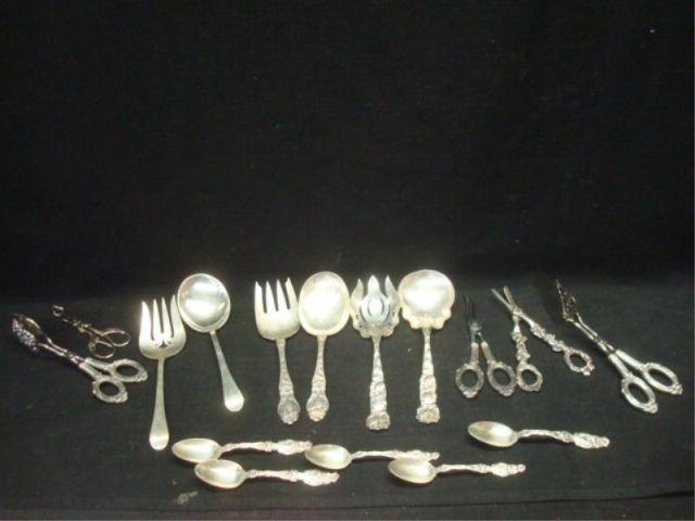 Appraisal: Sterling Lot of Assorted Incl Scissors and Serving pieces From