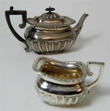 Appraisal: A matched three piece teaset various dates comprising teapot water