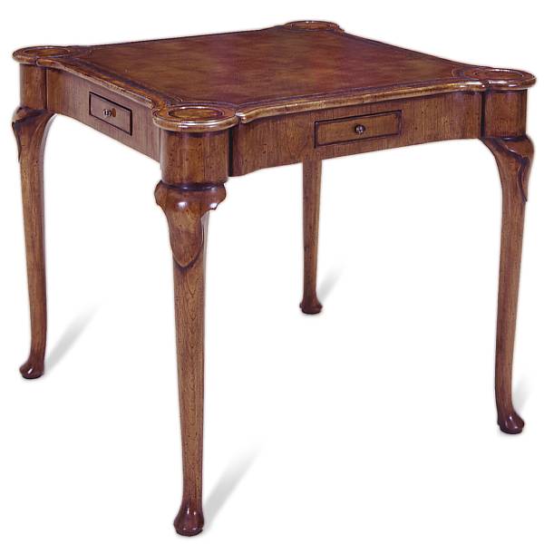 Appraisal: A Queen Anne style walnut games table height in width