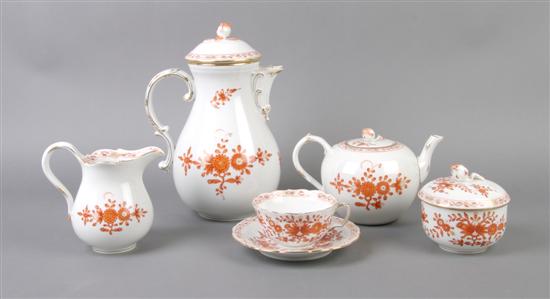 Appraisal: A Partial Meissen Tea and Coffee Set Height of coffee