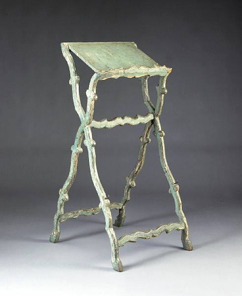 Appraisal: A Louis XV painted lecturn mid th century The slanted