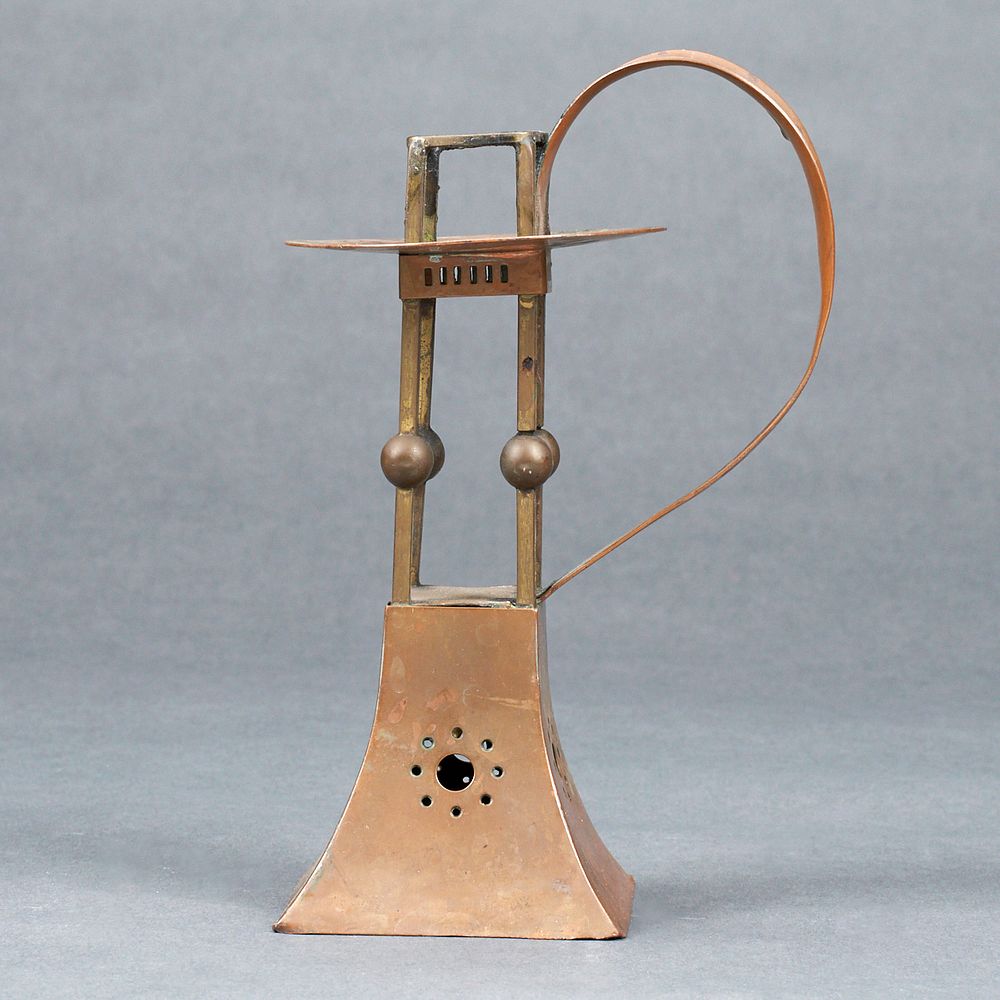 Appraisal: Carl Deffner Jugendstil Brass Copper Candle Holder Carl Deffner -