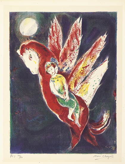 Appraisal: MARC CHAGALL Then the Old Woman Mounted on the Ifrit's