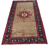 Appraisal: Bijar Carpet Center medallion woven over the lattice pattern over