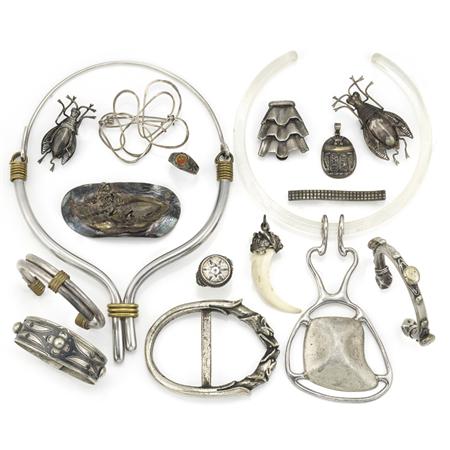 Appraisal: Group of Assorted Sterling Silver and Metal Jewelry Estimate -