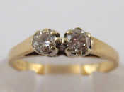 Appraisal: A carat gold two stone diamond ring estimated diamond content