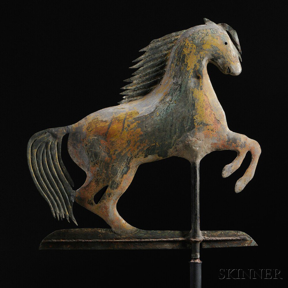 Appraisal: Rare Small Rearing Arabian Horse Weathervane attributed to A L