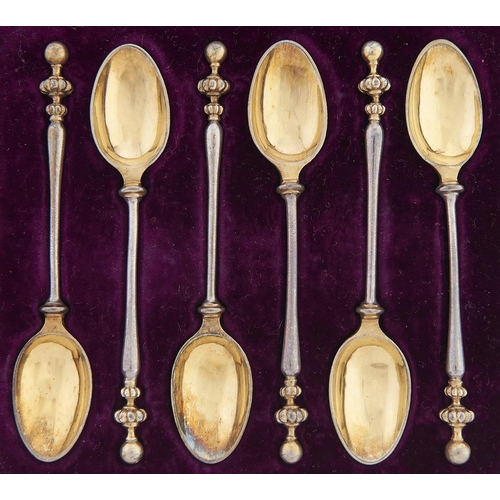 Appraisal: A set of six Victorian parcel gilt silver coffee spoons