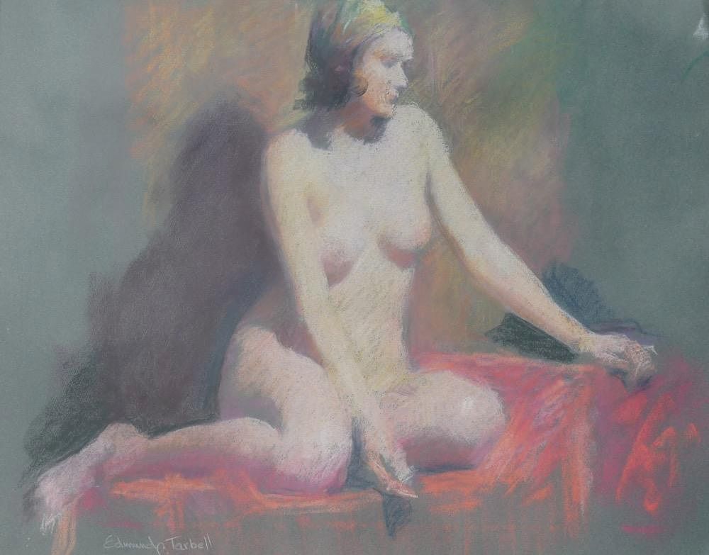 Appraisal: Edmund Charles Tarbell American - Seated Nude with Turban pastel